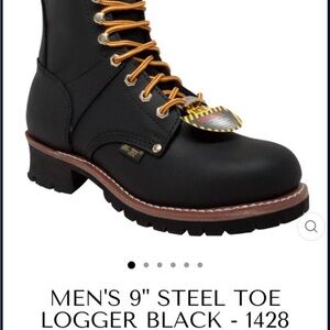 Men's Black Steel Toe Adtec Boots